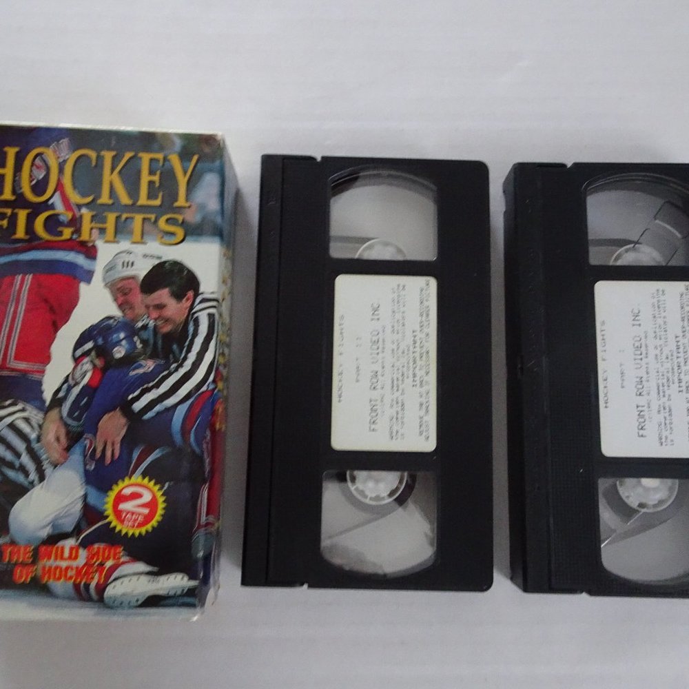 Hockey Fights - The Wild Side of Hockey - VHS Tape -1993 - 2-Tape Set